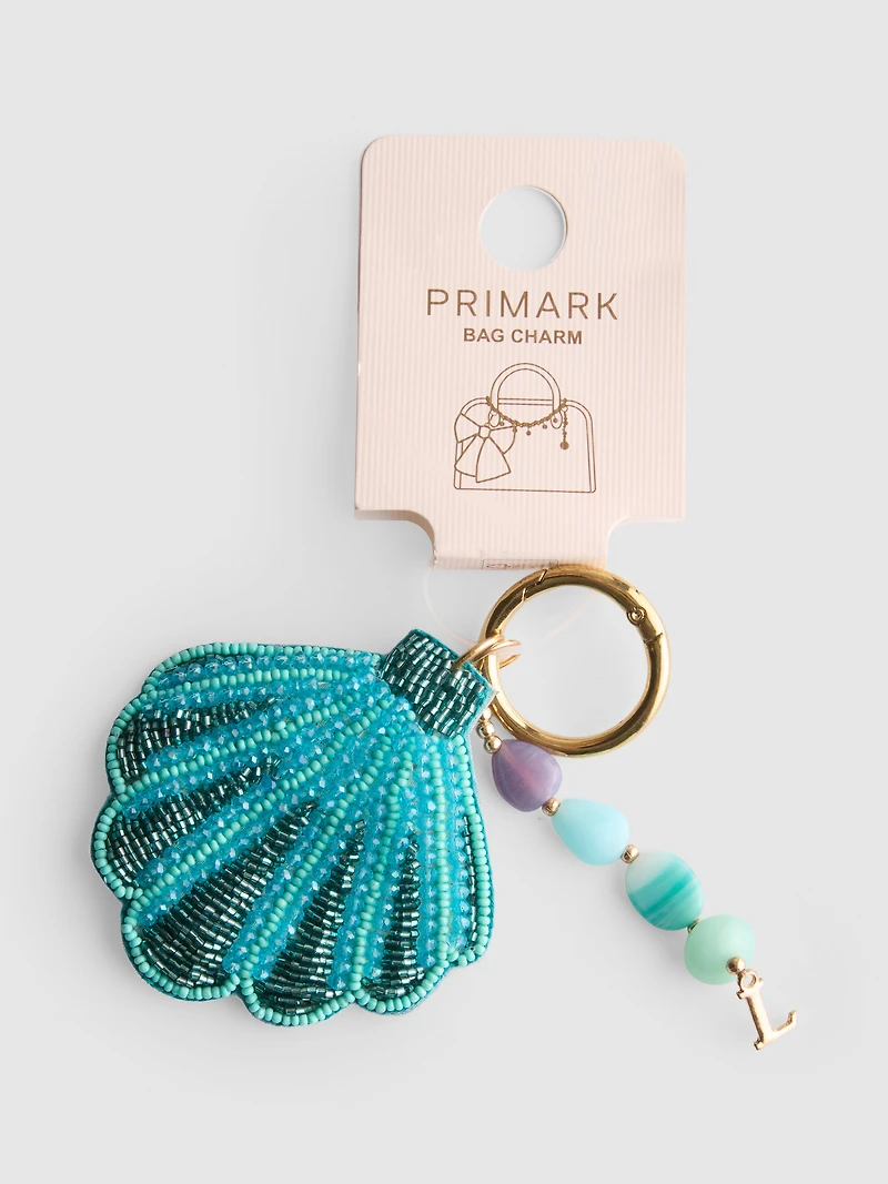 Initial Shell Bag Charm