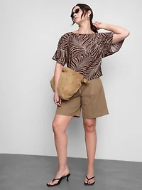Printed Sleeve Blouse