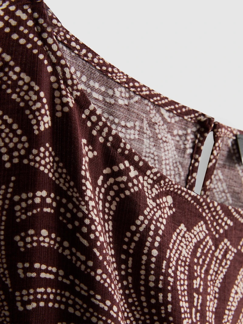 Printed Sleeve Blouse