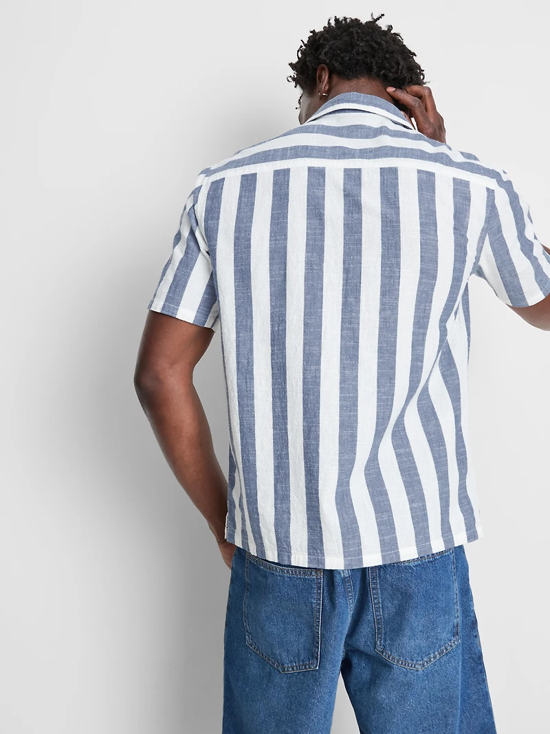 Striped Revere Collar Shirt
