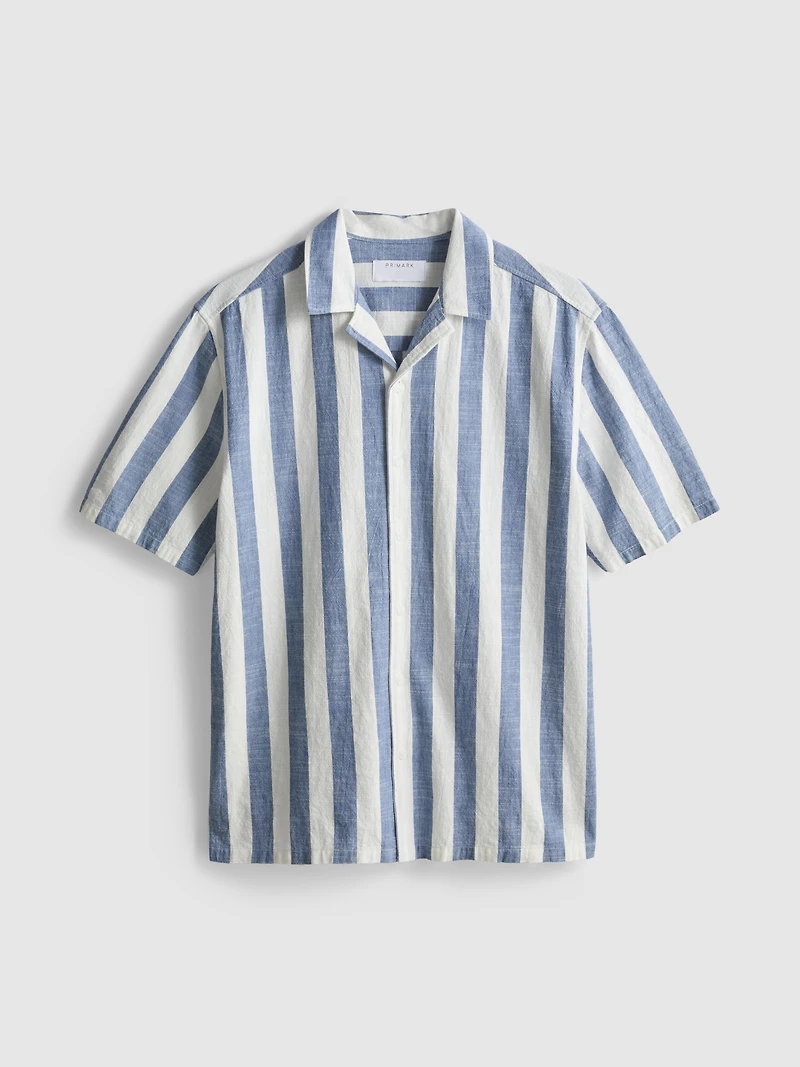 Striped Revere Collar Shirt