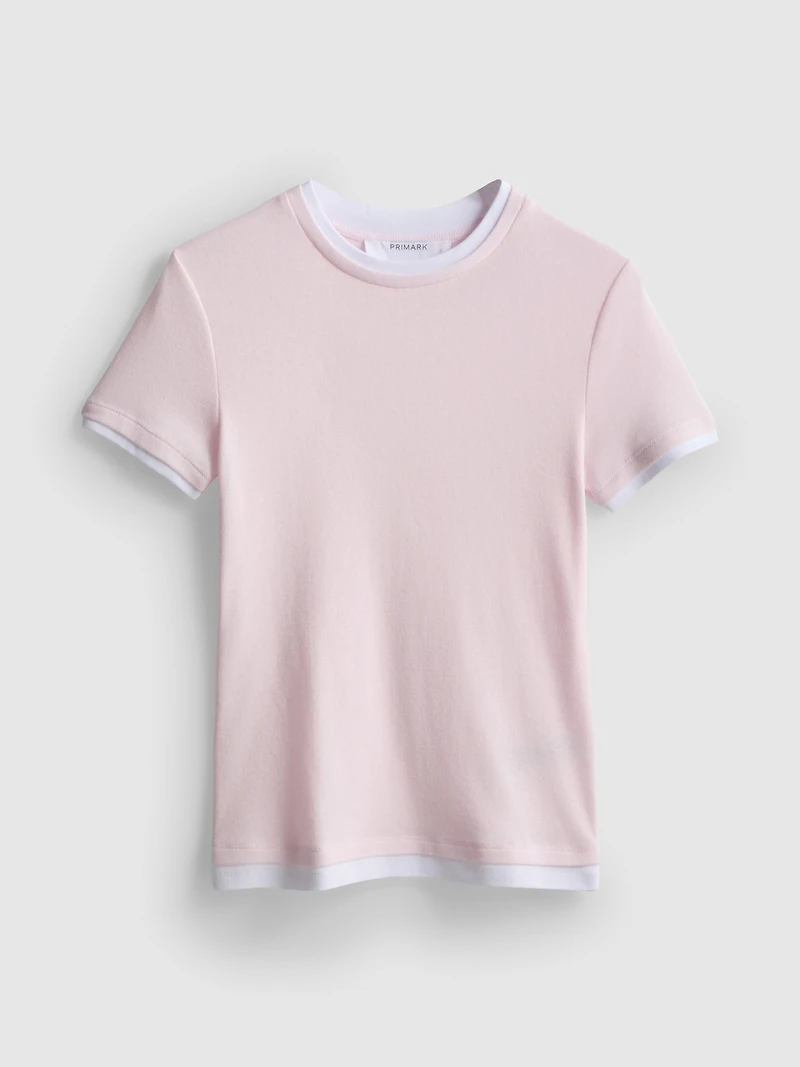 Double Layered Crew Neck Tee