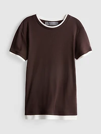 Double Layered Crew Neck Tee