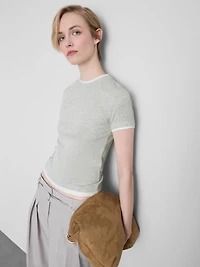 Double Layered Crew Neck Tee