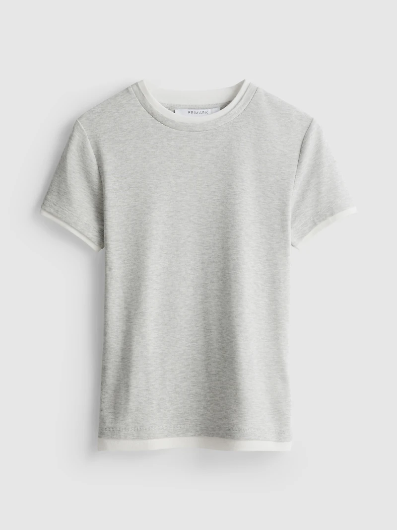 Double Layered Crew Neck Tee