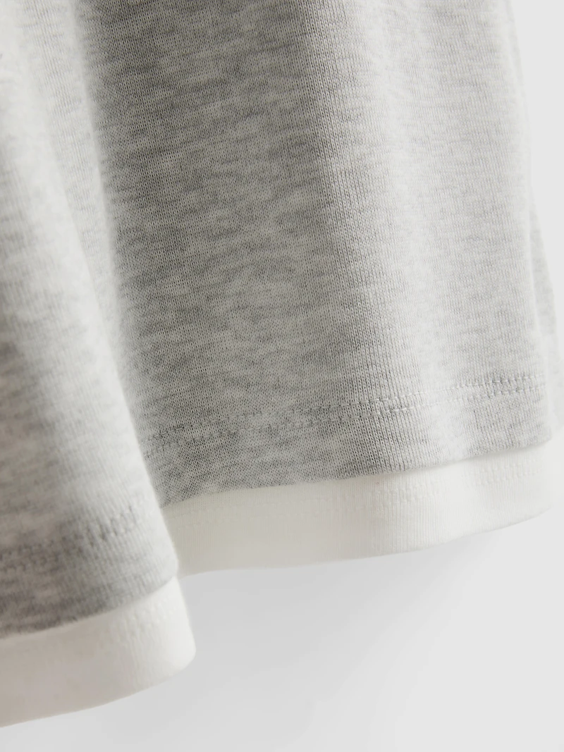 Double Layered Crew Neck Tee