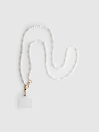 Faux Pearl Phone Lanyard