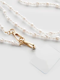 Faux Pearl Phone Lanyard
