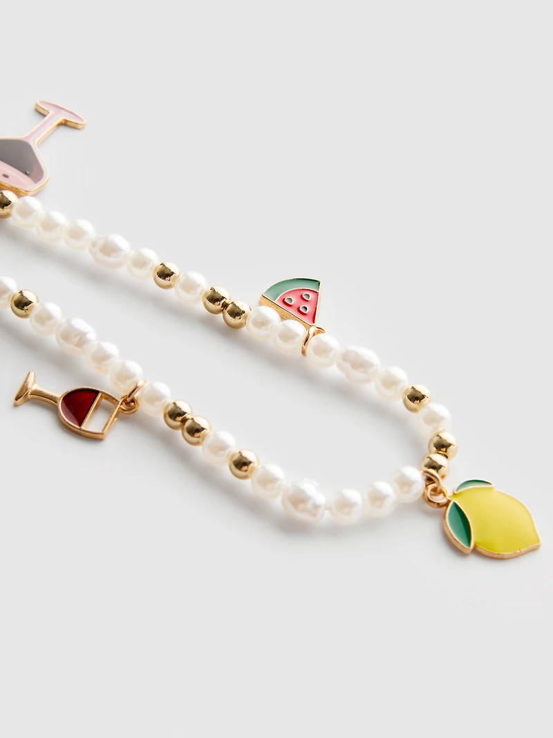 Beaded Charm Phone Wrist Strap