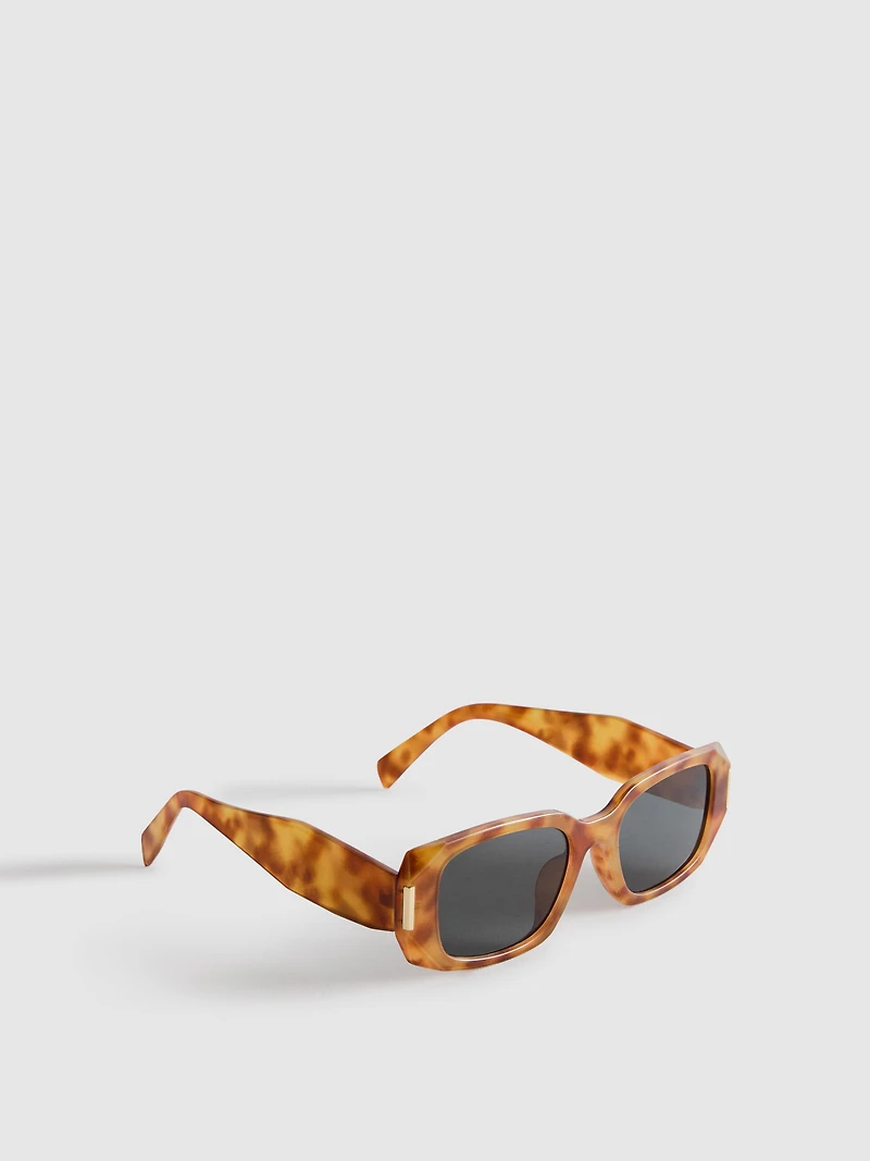 Rectangular Tortoiseshell Sunglasses