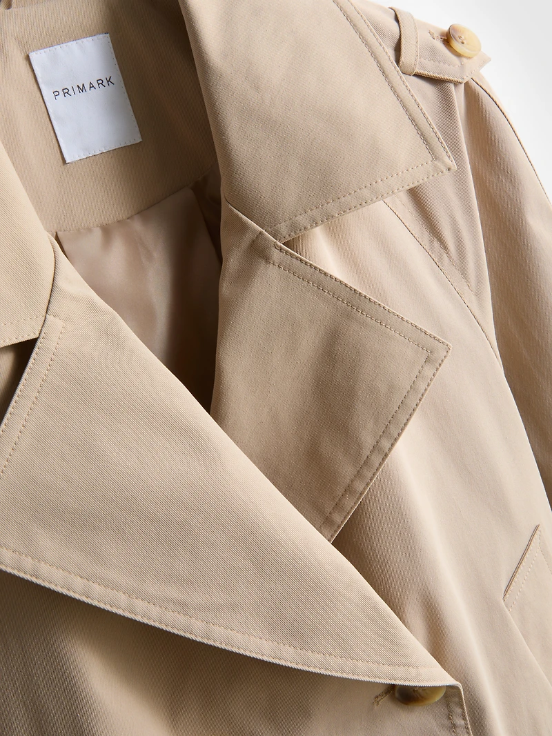 Double-Breasted Boxy Rain Jacket