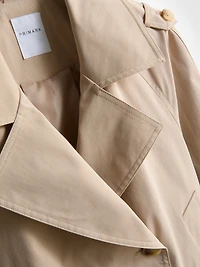 Double-Breasted Boxy Rain Jacket