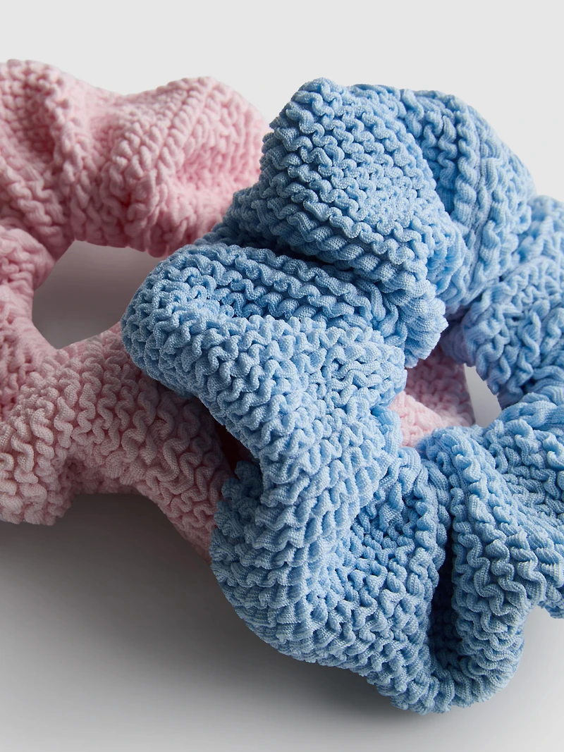 2pk Textured Scrunchies