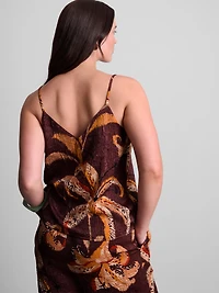 Floral Crushed Satin Cami Top