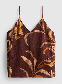 Floral Crushed Satin Cami Top
