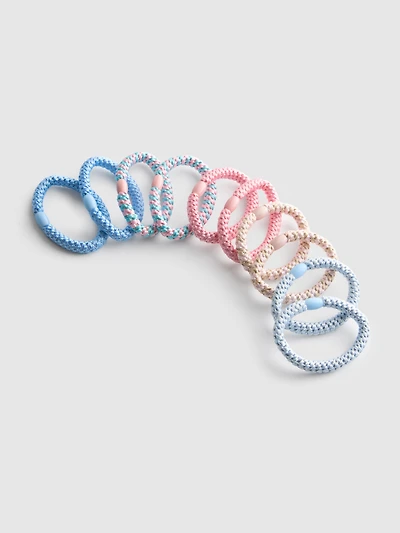 10pk Plaited Hair Elastics