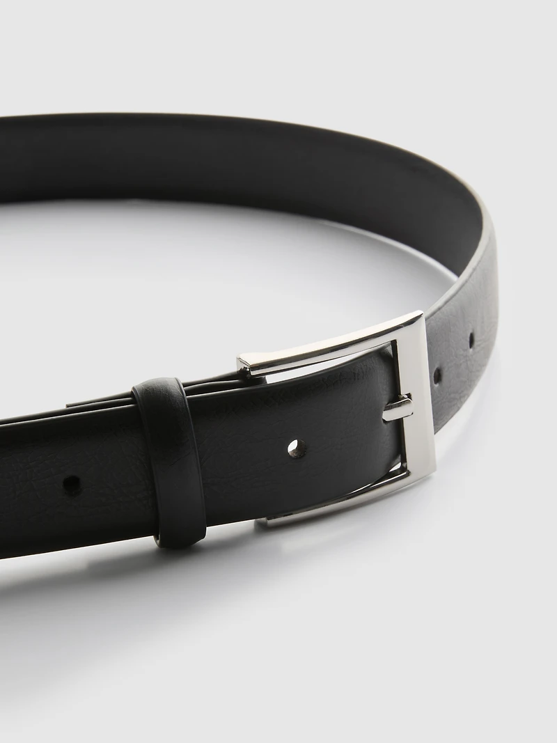 Classic-Style Faux Leather Belt