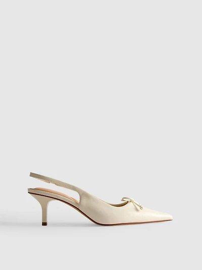 Bow Detail Slingback Court Heels