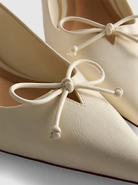 Bow Detail Slingback Court Heels