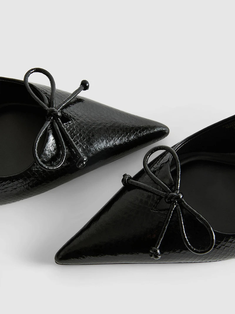Bow Detail Slingback Court Heels