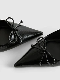 Bow Detail Slingback Court Heels