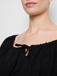 Crinkle Milkmaid Mini Dress