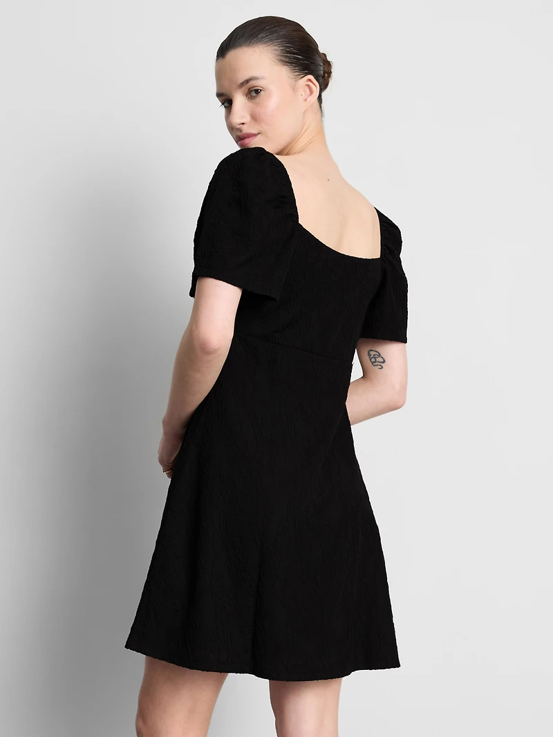 Crinkle Milkmaid Mini Dress