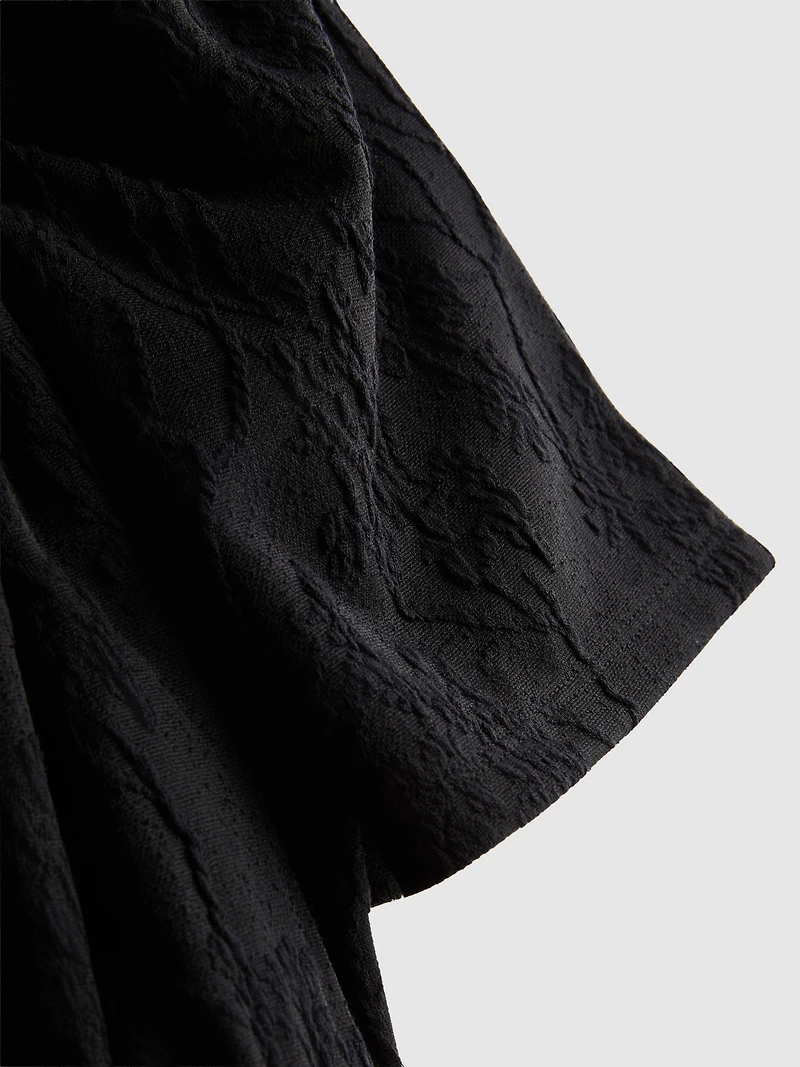 Crinkle Milkmaid Mini Dress