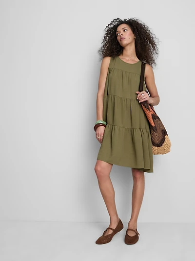 Relaxed Tiered Smock Dress