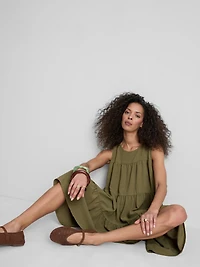 Relaxed Tiered Smock Dress