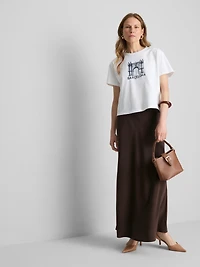 Bias-Cut Midi Skirt