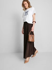 Bias-Cut Midi Skirt