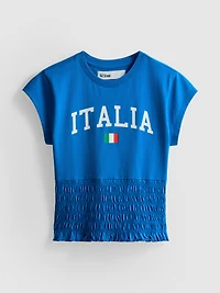 The Primark Scene | Italy Soccer Shirred T-Shirt