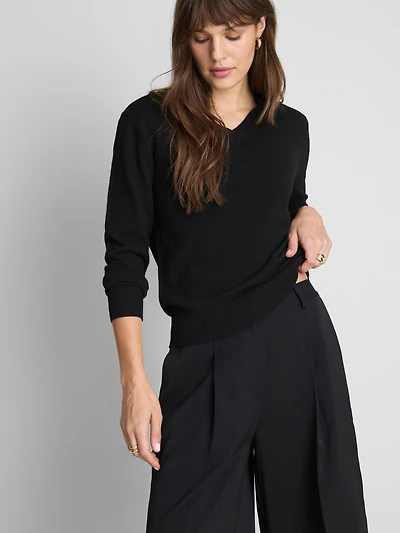 Knitted V-Neck Sweater