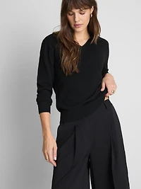 Knitted V-Neck Sweater