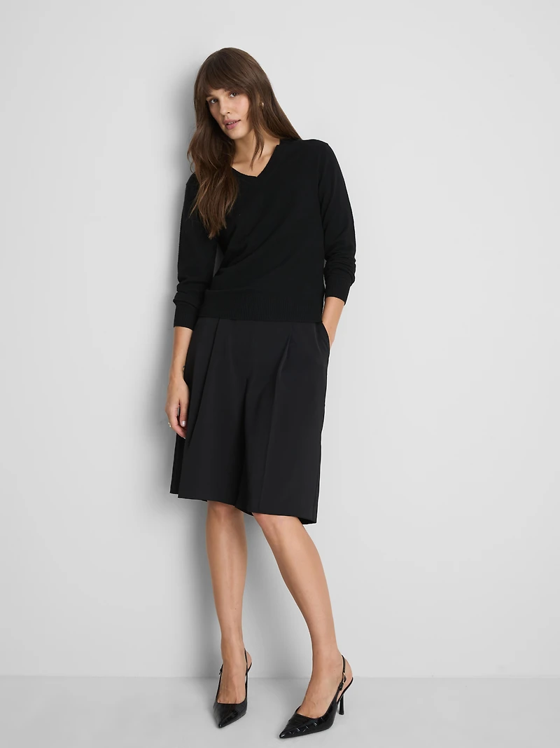 Knitted V-Neck Sweater