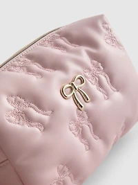 Quilted Bow Makeup Bag