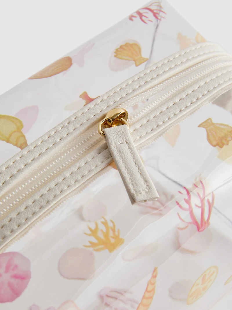 Shell Print Makeup Bag