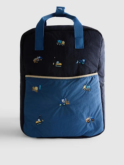 Embroidered School Backpack
