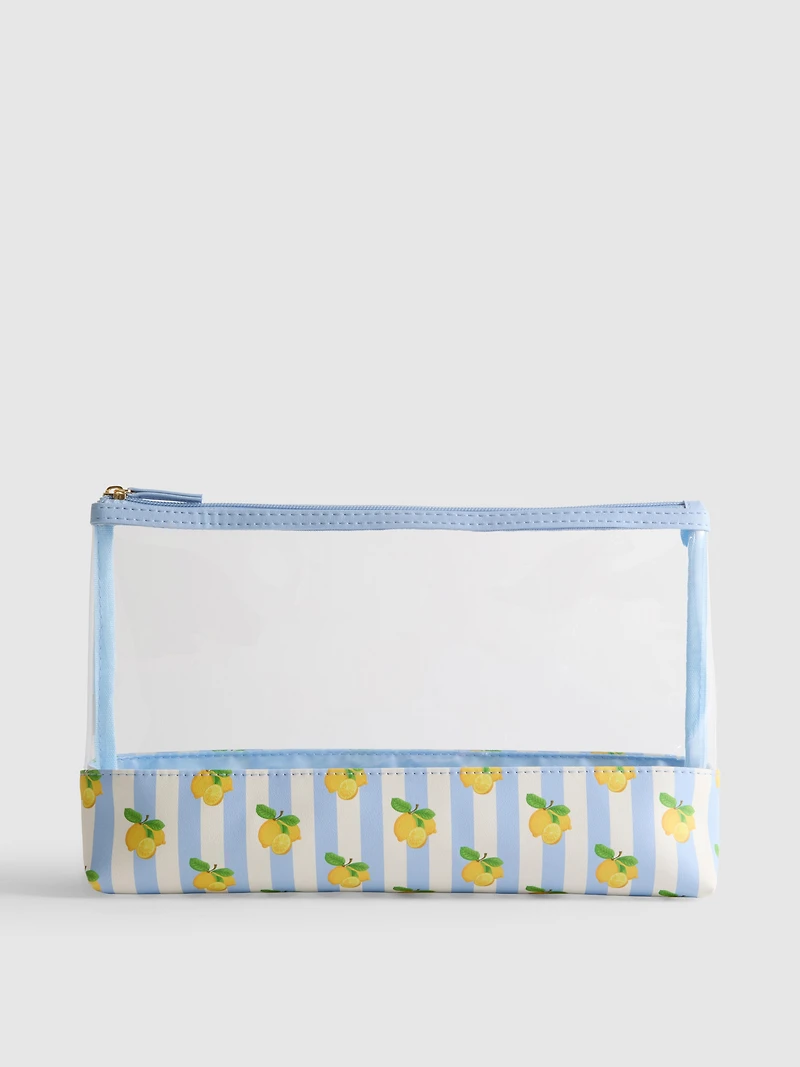 Lemon Print Wash Bag