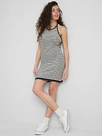 Knitted Stripe Halter Dress
