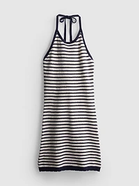 Knitted Stripe Halter Dress