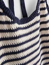 Knitted Stripe Halter Dress
