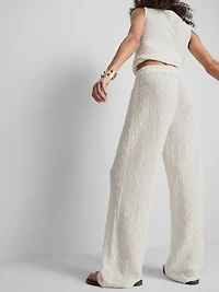 Paula Echevarría Crinkle Wide Leg Pants