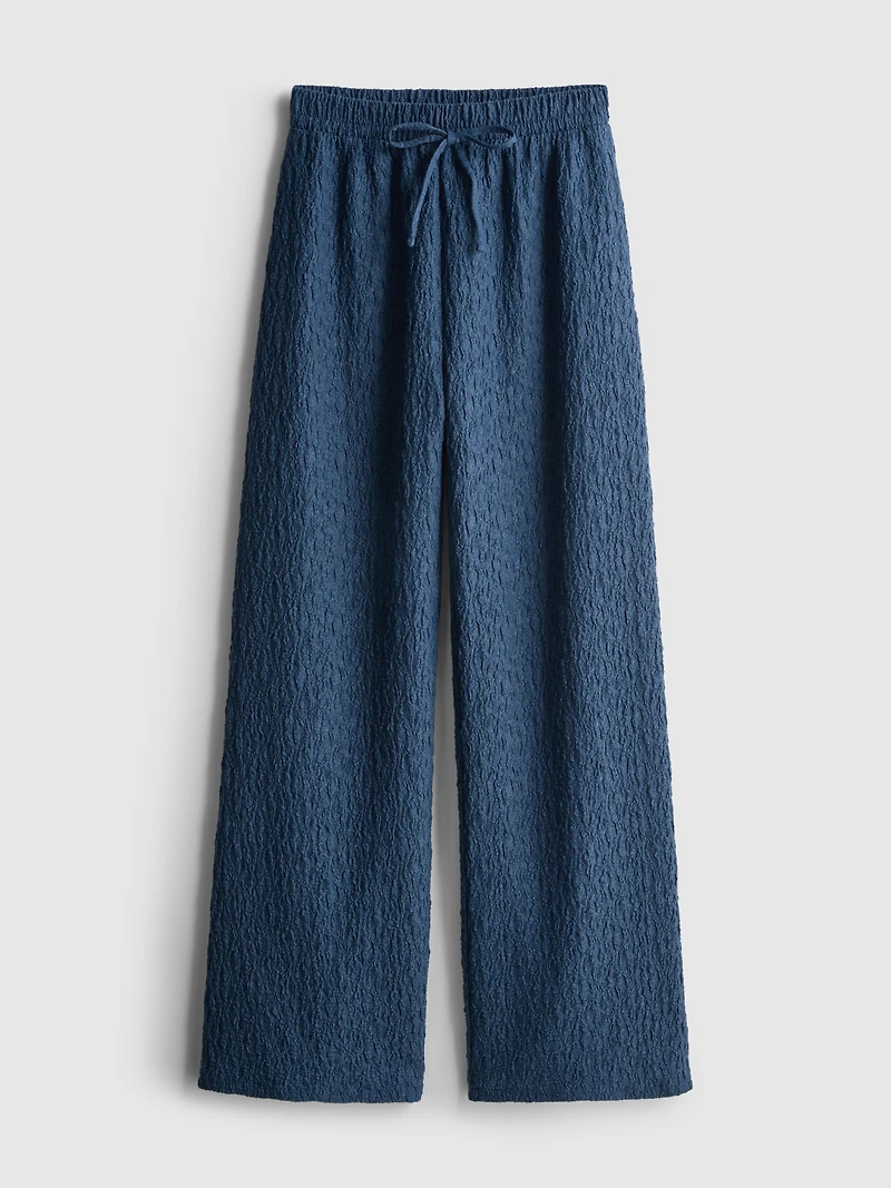 Paula Echevarría Crinkle Wide Leg Pants
