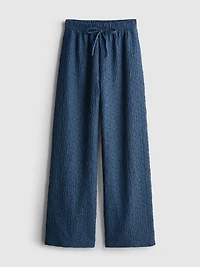 Paula Echevarría Crinkle Wide Leg Pants