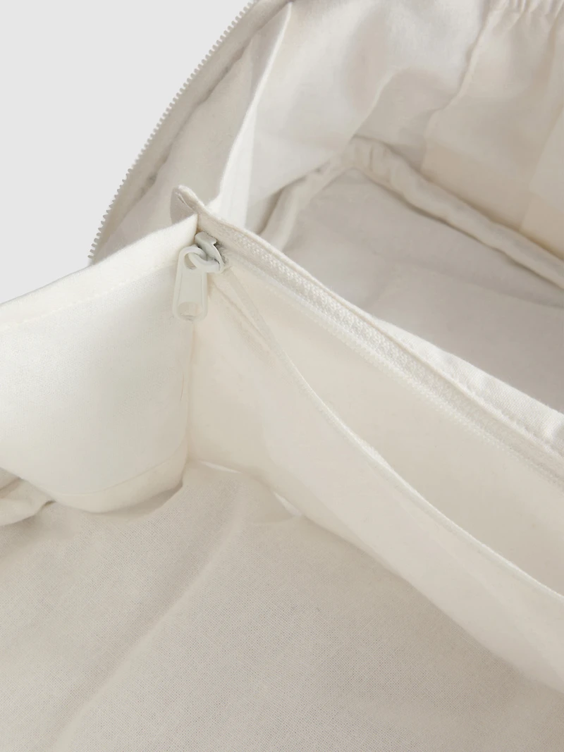 Gingham Canvas Flat-Lay Wash Bag