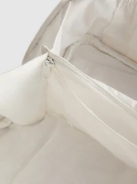 Gingham Canvas Flat-Lay Wash Bag