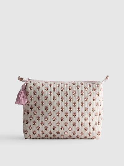 Floral Canvas Toiletry Bag