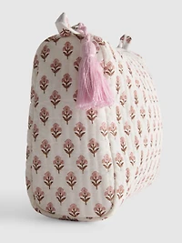 Floral Canvas Toiletry Bag